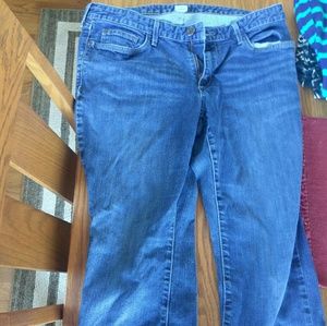 Long, boot cut jeans